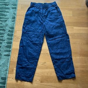 Quince Navy Blue linen pants